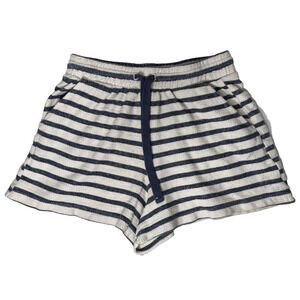 Old Navy Beige Blue Striped Fleece Lounge Shorts Size XS